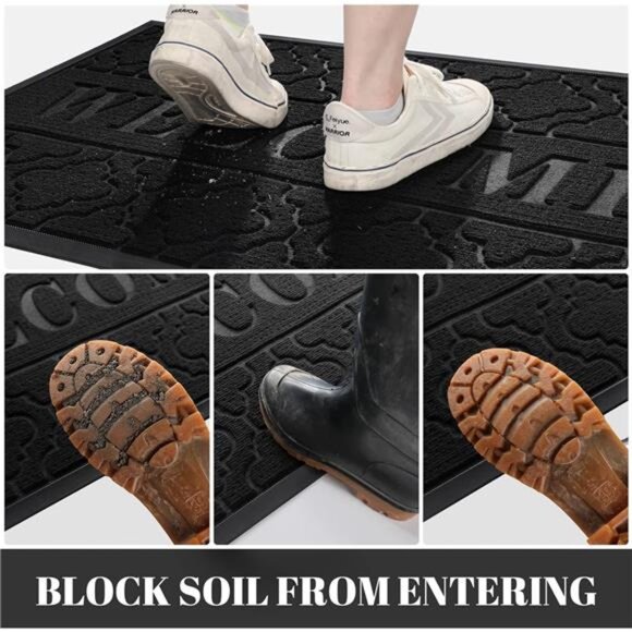 Welcome Door Mat, Heavy Duty Sturdy Front Door Mat for Home Entrance, Garage - Picture 3 of 7
